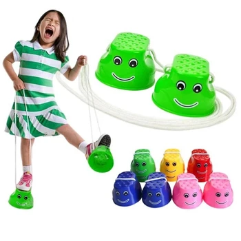 1Pair de Plastic în aer liber Echilibru Echipamente de Formare Zâmbet Jumping Stilts Coordonare Joc Sărind în Picioare Picioroange Pentru Copii Jucarii si Cadouri