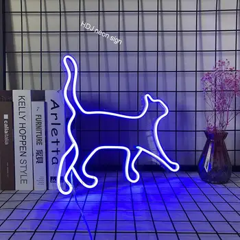 Cat Personalizate LED Neon Semn Decor de Perete Pentru Dormitor Acasă Magazin de Nunta, Petrecere de Aniversare Lumina de Neon Cadou Creativ