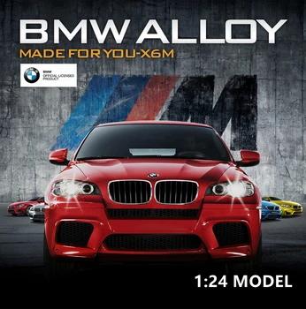 1:24 BMW X6 X6M SUV Coupe Aliaj Model de Masina Diecasts & Jucărie Metal Vehicule Model de Masina de Simulare Mare de Colectare Jucărie pentru Copii