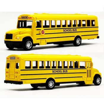 1/64 Optic Aliaj Inerțiale Autobuz Școlar Model Model De Masina Trage Înapoi Jucării Muzică Masini Vehicul Cadouri Copii Jucării Pentru Copii Ziua De Nastere