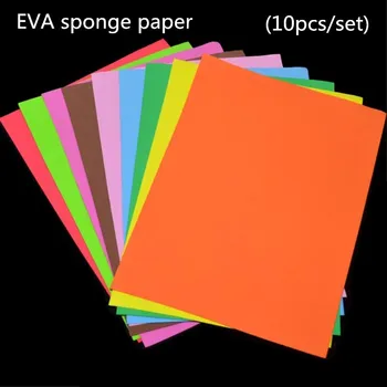 10 Bucati de Spuma EVA Colorate de Hârtie Burete Hârtie DIY Meșteșug pentru Copii Ori Scrapbooking Tăiere Hârtie Grădiniță Manual de Materiale