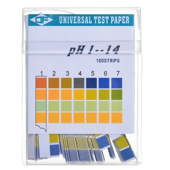 100 1-14 Benzi de Testare PH Alcalin, Acid, Hârtie Indicatoare de PH-Metru Universal de Laborator, Hârtie de Testare Pentru Apa Lichidă a Solului de Testare