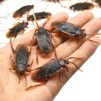 10buc Simulare Fals Cauciuc Gândac de Halloween Noutate Dezgustător Bug-uri Reale de Atingere Gândaci de Cauciuc Cadou Amuzant bucurie Înfricoșător Spoof
