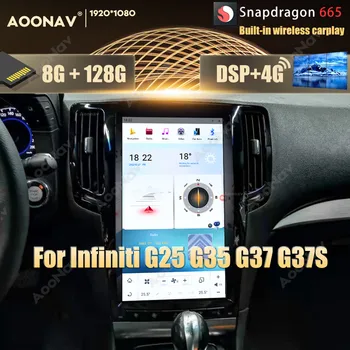 13.6 inch, procesor Qualcomm Snapdragon Android Radio Auto pentru Infiniti G25 G35 G37 G37s nissan skyline player multimedia, wireless carplay