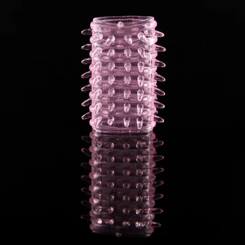 2 buc/set Penis Sleeve Pentru Barbati Sex Silicon Inel de Penis Reutilizabile Prezervativ Ejaculare întârziată Cu Spike Contracepție Intim Bunuri