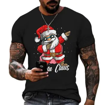 2022 Noi de Crăciun pentru Bărbați T-shirt de Imprimare 3d Maneca Scurta Brand T Camasa Pentru Barbati Supradimensionat Tricou Om Amuzant de Crăciun Îmbrăcăminte Topuri