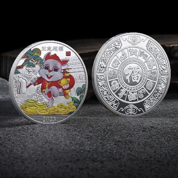 2023 Anul Nou De Iepure Monede Comemorative Zodiac Chinezesc Medalii Cadou Monede de Anul Nou Animal Monede Comemorative 1buc