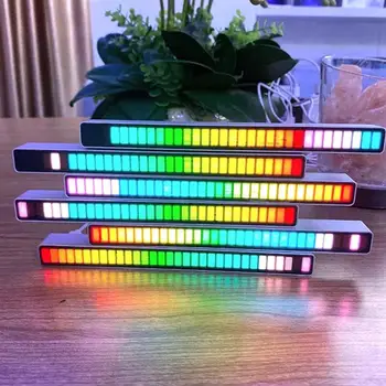 32 Bit RGB LED-uri de Lumină Colorate Control Sunet Audio Muzica Ritm Dinamic Indicator de Nivel de Afișare Lumina Benzi Pentru Masina de Sala de Jocuri de noroc
