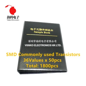 36 de tipuri x50pcs frecvent utilizate Tranzistor SMD Sortiment Kit Asortate Eșantion de Carte