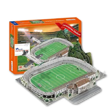 3D hârtie EPS puzzle model de clădire jucărie Brazilia Sport Stadionul Estadio das Laranjeiras fotbal lume celebru arhitectura