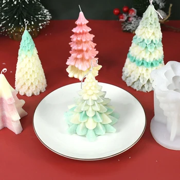 3D Multiple Moș crăciun Pom de Crăciun Lumânare cu miros de Mucegai Silicon Difuzor de Gips Săpun Manual Tort de Ciocolata Matrite Rășină Face