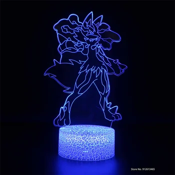 3d Pokemon Design de Animație Drăguț Lumina de Noapte LED-uri Colorate Atinge Creativ Cadou de Crăciun Atmosfera Mică Lampă de Masă