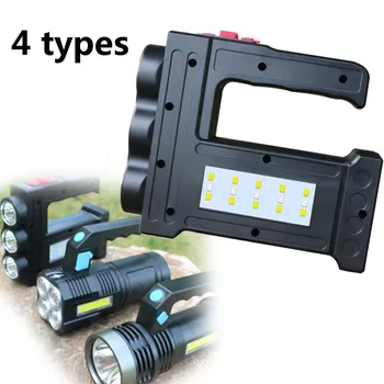4 tipuri lanterna puternica USB Reîncărcabilă Lanterne COB camping de muncă de căutare de mână de lumină flash de lumină Lămpi laterale pentru pescuit, drumetii