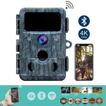 4K HD Wifi Trail Camera IR Led-uri de Zi și de Noapte cu Dublă Utilizare pentru Vânătoare animale Sălbatice de Urmărire de Siguranță Monitorizare Video/aparate Foto