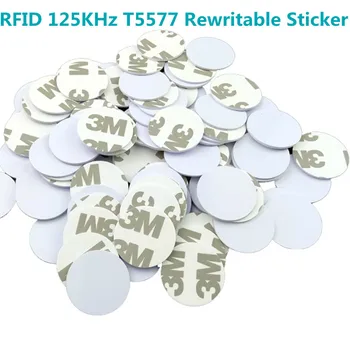 5/10BUC 25mm 125Khz RFID Tag-uri EM4305 T5577 Scriere Autocolante Carduri de Proximitate Reinscriptibile 3M Adeziv Eticheta RFID Copiator