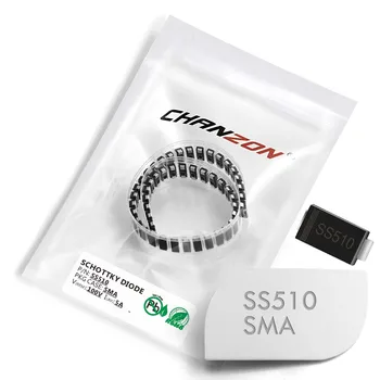 50 Buc SS510 SMD Bariera Schottky Diode Redresoare 5A 100V SMA DO-214AC 5 Amp de 100 de Volți