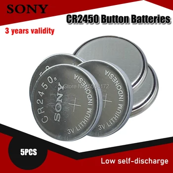 5PCS 100% Original Sony CR2450 CR 2450 3V 550mah Litiu Baterii Pentru ceas swatch cheie Auto ceasuri Pedometru Butonul de Celule Monede