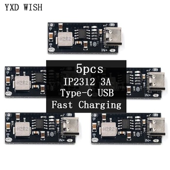 5pcs IP2312 de Tip C USB Intrare Curent Înalt 3A Polimer Ternare Baterie cu Litiu Rapid de Încărcare Rapidă Bord CC/CV Modul de 5V La 4.2 V