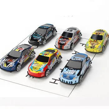 6Pcs/set Aliaj de Fier Shell Mini-Mașină de Jucărie pentru Băieți Inerție Alunecare Vehicule Model Auto Diecast pentru Copii Jucării de Crăciun