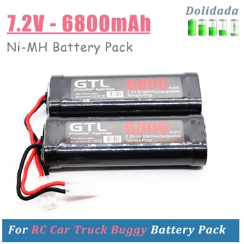 7.2 v Baterie 6800mah Nimh Baterii Pack Pentru Masina Rc Truck Cărucior Barca Rezervor Ni-mh Baterias Gri Cina Putere 배터리