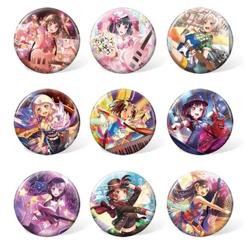 9pcs/set Anime BanG Vis Colorat Insigna Toyama Kasumi Broșă Pin pentru Cosplay Îmbrăcăminte & Accesorii