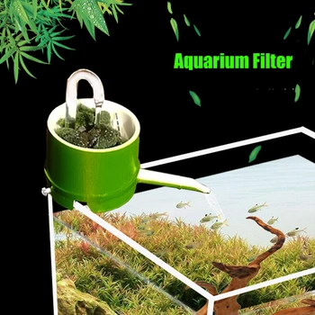 ABS Filtru Acvariu Cutie Tub de Bambus Tip Debit de Apă Mic Dispozitiv de Top-montat Extern 3-ÎN-1 Rezervor de Pește Filtru de Purificare a Apei