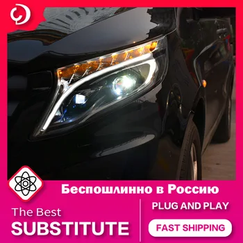 AKD Styling Auto Faruri pentru Vito Faruri 2015-2019 Faruri LED DRL Cap Lampa Proiector Led Accesorii Auto