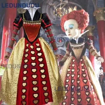 Alice în țara Minunilor Cosplay Costum Regina Roșie Cosplay Rochie de Halloween Petrecere de Carnaval Costum de Haine