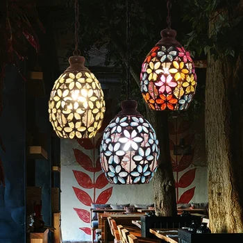 American Vintage-Pandantiv Lampă cu Abajur de Sticla Metal CONDUS Nordic Bohemia Restaurant Pandantiv Lumini Pentru Hotel Camera de zi