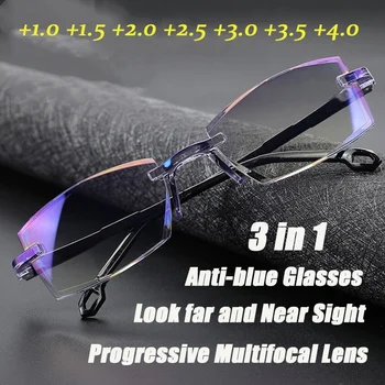Anti-albastru ultra-light diamond cutting ochelari de citit, potrivit pentru bărbați și femei anti-oboseala ochelari de citit