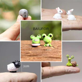 BAIUFOR Mini Animale in Miniatura Zână Grădină Miniaturas Micro Moss Peisaj diy Terariu Accesorii Figurine pentru Decor Acasă