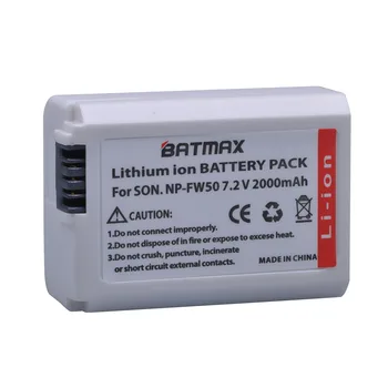 Batmax 1 buc 2000mAh NP-FW50 NPFW50 NP-FW50 aparat de Fotografiat Digital Baterie pentru Sony a7, a7R NEX 3 3N 7 NEX5 A77 A65 A3500 A5000 A6000 A6300