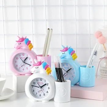 Bomboane colorate Unicorn Ceas Deșteptător Student Noptiera Calendarul de Alarmă Alarmă Tabelul de Învățare pentru Copii Ceas de Vacanță Cadou de Ziua de nastere