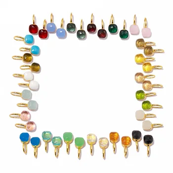  Calitate Top Stil Bomboane Cercel 17 Culori de Cristal cu 3 Tipuri de culoare de Aur Placate cu Bijuterii Inele pentru Femei Cadouri