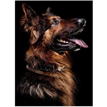 Ciobanesc German de Bricolaj Diamant Pictura Câine 5D Broderie Plină Pătrat Rotund Imagine Mozaic De Stras Animal Perete StickerZP-4144
