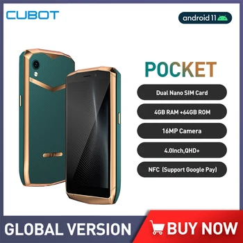 Cubot de Buzunar Mini Android 11 Smartphone 4GB 64GB 4.0 Inch telefon Mobil T310 Quad Core Telefon Mobil Camera de 16MP NFC 3000mAh 2022