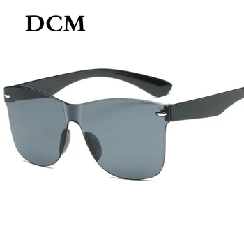 DCM Nou Transparent Ochelari de Soare Moda fără ramă de ochelari de Soare pentru Femei Vintage Marca de Ochelari Oculos De Sol UV400