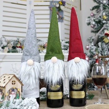 De craciun pentru Sticla de Vin Acoperi crăciun Sticla decoratiuni pentru casa 2020 Natal Noel Masa de Craciun Decor de Crăciun Cadou de An Nou Fericit