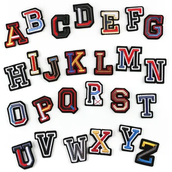 De înaltă Calitate coase-pe-O-Z 26 alfabetul limba engleză limba engleză litere Stereo Broderie Rochie de Autocolante Patch-uri de Litere Aplicatiile Parches