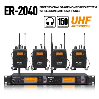 Debra ER-2040 UHF In-Ear Wireless Sistem de monitorizare, în Termen de 180 de Metri De la Primirea Distanta,Pentru mai Multe Persoane scenice.