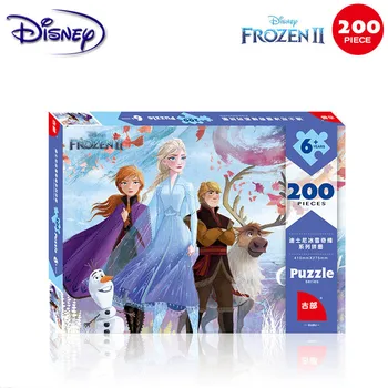 Disney Desene animate pentru Copii Frozen 2 Puzzle-uri de Hârtie de 200 Bucată de Plat de Puzzle-uri De 6-8 Ani Inteligenței Copiilor de Învățare Timpurie Jucarii