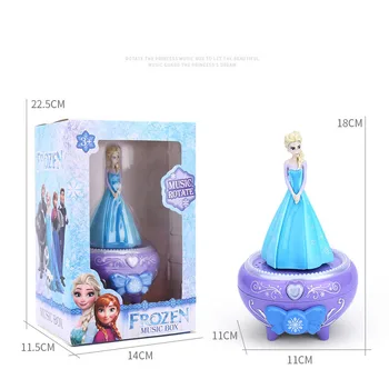 Disney Printesa congelate Jucării de Acțiune Figura Cutie muzicala Papusa Elsa Dans Proiecție de Muzică Ușoară Papusa De Fata cel Mai bun Cadou de Ziua de nastere