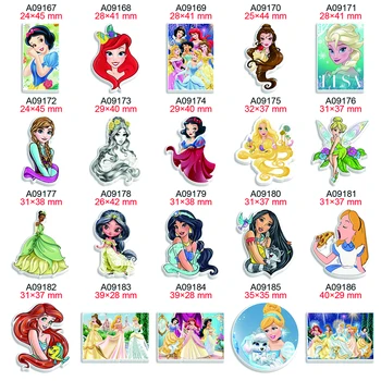 DIY Meșteșug Disney Princess Plane Rășină Flatback Tipărite pentru Vacanță Hairbows Decor 30buc