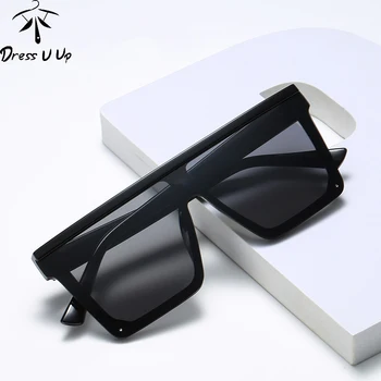 DRESSUUP Supradimensionat ochelari de Soare Ochelari de Mens Pătrat Ochelari de Soare pentru Femei Brand de Moda Nit Negru Ochelari de Gafas De sol UV400