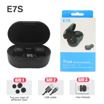 E7S TWS Wireless Fone Căști Bluetooth Stereo Sport Jocuri Căști Căști cu Microfon de Anulare a Zgomotului Smart Display Cască