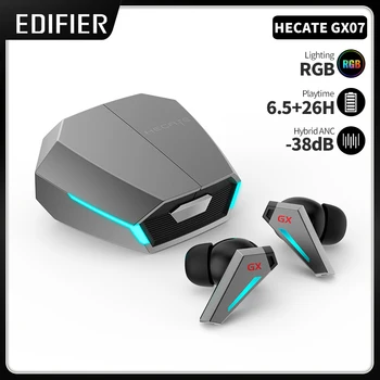 Edifier GX07 Activ de Anulare a Zgomotului Căști de Gaming Adevărat Wireless Heaphones Suport LHDC,Iluminare RGB,-38dB Hibrid ANC