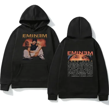 Eminem De Management Al Furiei Tur 2002 Epocă Hoodie Bărbați Femei Amuzant Rick Maneca Lunga, Jachete De Moda Confortabil Pulover Supradimensionat