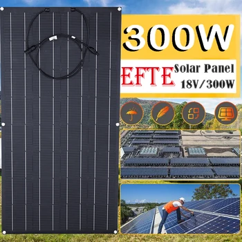 ETFE 300W Flexibil Solar Panou Solar Portabil de Energie a Celulelor Încărcător DIY Conector pentru Smartphone-uri de Încărcare Sistem de Putere Masina de Camping