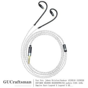 GUCraftsman 5N OFC Placat cu Argint+Grafen 0.78 mm pentru Căști de Înlocuire Cabluri pentru 64audio A12t/U12 A18 TIA Oriolus RE2000 iSINE20
