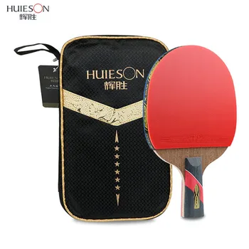 Huieson 6 Stele din Fibra de Carbon Lama Racheta de Tenis de Masă Dublu Fata de Cosuri in Ping pong cu Zbaturi Racheta